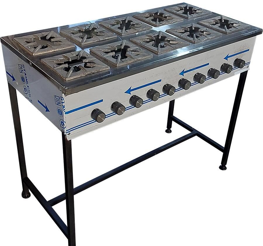 اجاق-کته-پز10شعله-رستورانی-گازی-پایه-دار